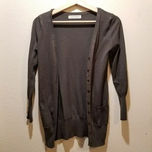 Olive green long cardigan | BOUTIQUE 